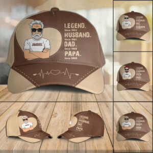 The Legend Husband Daddy Papa - Personalized Classic Cap