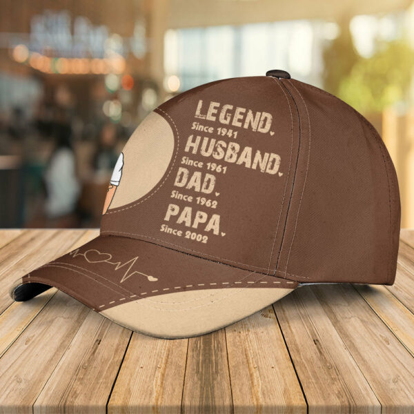 The Legend Husband Daddy Papa - Personalized Classic Cap - Image 3
