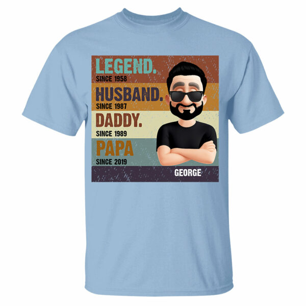 The Legend Husband Daddy Papa, Custom Shirt Gift For Dad T1807 - Image 12
