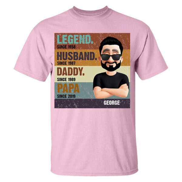 The Legend Husband Daddy Papa, Custom Shirt Gift For Dad T1807 - Image 11