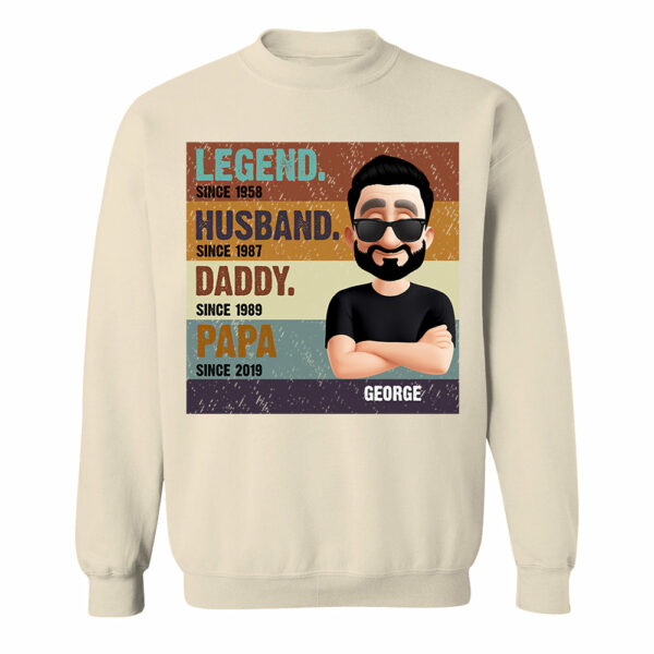 The Legend Husband Daddy Papa, Custom Shirt Gift For Dad T1807 - Image 6