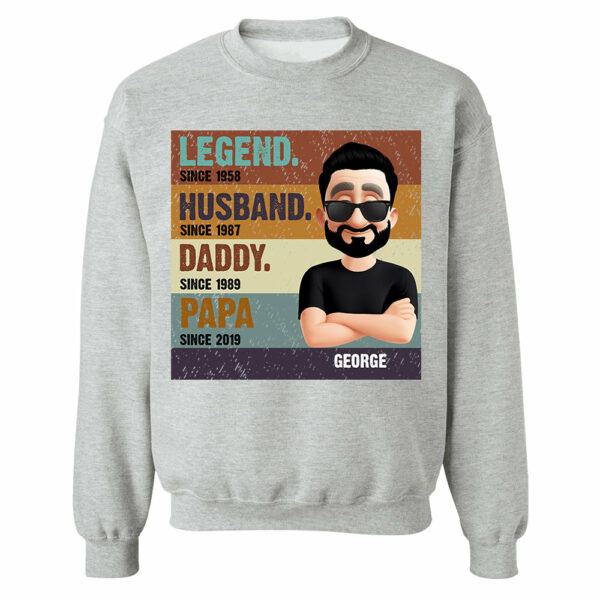 The Legend Husband Daddy Papa, Custom Shirt Gift For Dad T1807 - Image 9