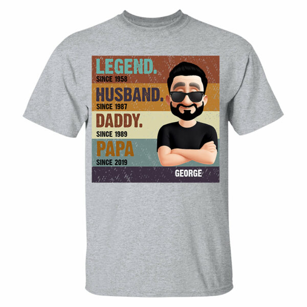 The Legend Husband Daddy Papa, Custom Shirt Gift For Dad T1807 - Image 8