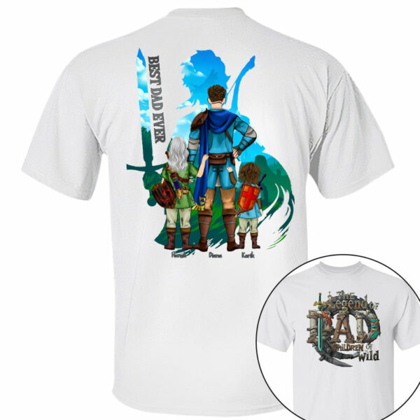 The Legend Of Dad Children Of the Wild - Personalized Shirt For Father's Day NA04 - Image 3