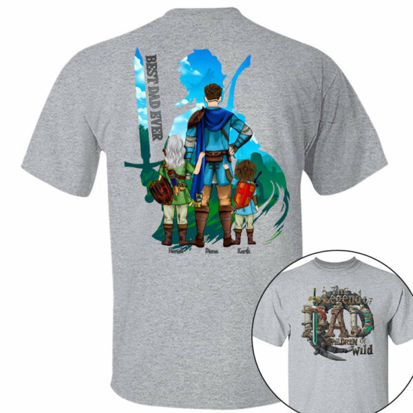 The Legend Of Dad Children Of the Wild - Personalized Shirt For Father's Day NA04 - Image 4
