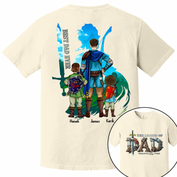 The Legend Of Dad Children Of The Wild Best Dad Ever, Personalized Shirt, Gift for Dad T1807 - Image 12