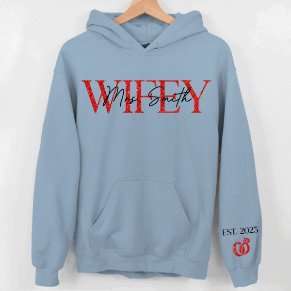 The Love Of My Life My Wifey - Couple Personalized Custom Unisex Sweatshirt With Design On Sleeve - Gift For Husband Wife, Anniversary - Image 10