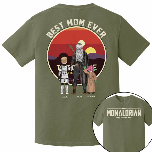 The Mamalorian This Is The Way - Personalized Tatooine Sunset Background Shirt Gift For Mom - Image 10