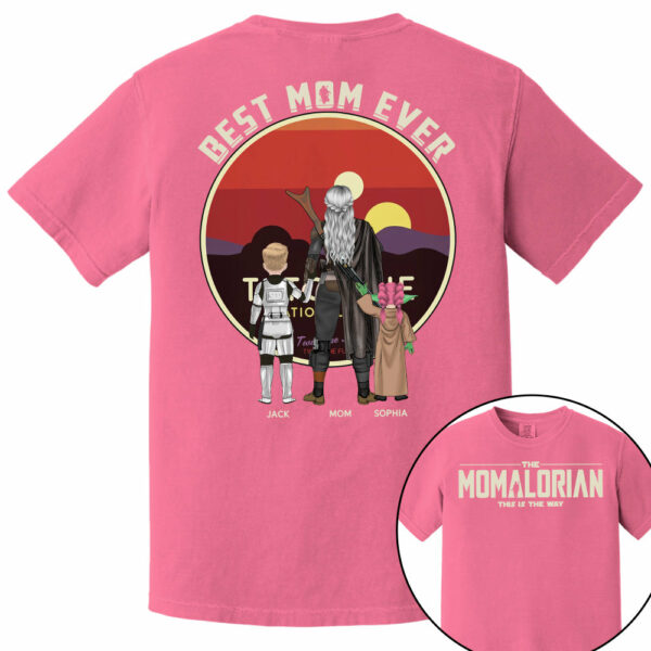 The Mamalorian This Is The Way - Personalized Tatooine Sunset Background Shirt Gift For Mom - Image 12
