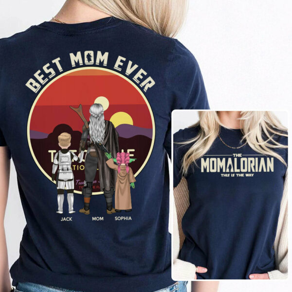 The Mamalorian This Is The Way - Personalized Tatooine Sunset Background Shirt Gift For Mom