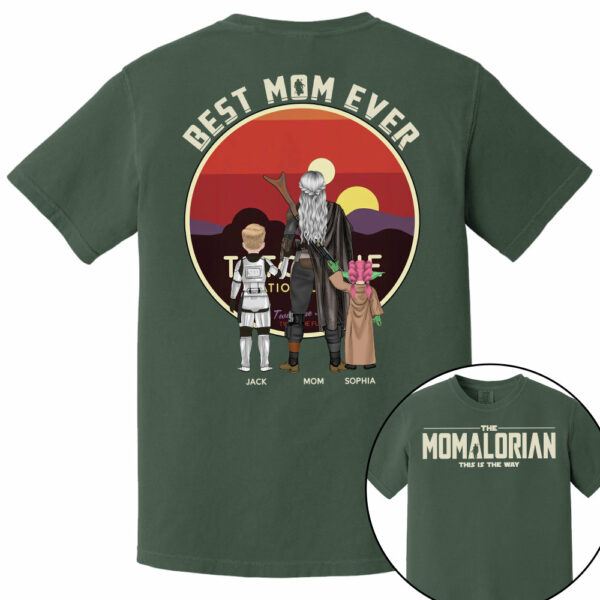 The Mamalorian This Is The Way - Personalized Tatooine Sunset Background Shirt Gift For Mom - Image 13