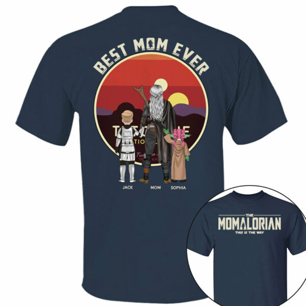 The Mamalorian This Is The Way - Personalized Tatooine Sunset Background Shirt Gift For Mom - Image 3