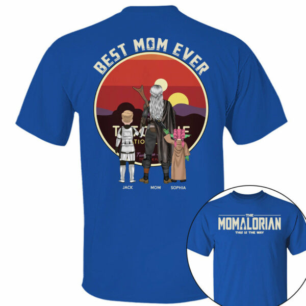 The Mamalorian This Is The Way - Personalized Tatooine Sunset Background Shirt Gift For Mom - Image 5