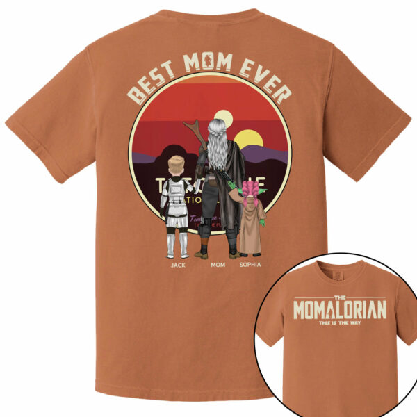 The Mamalorian This Is The Way - Personalized Tatooine Sunset Background Shirt Gift For Mom - Image 11