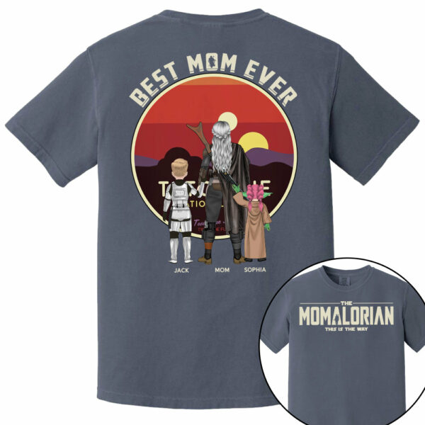 The Mamalorian This Is The Way - Personalized Tatooine Sunset Background Shirt Gift For Mom - Image 8