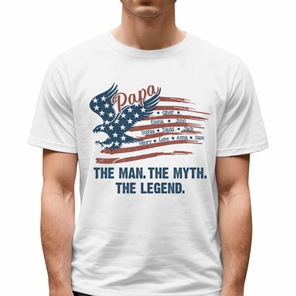 The Man The Myth The Legend - Custom Shirt For Dad Papa - Image 2