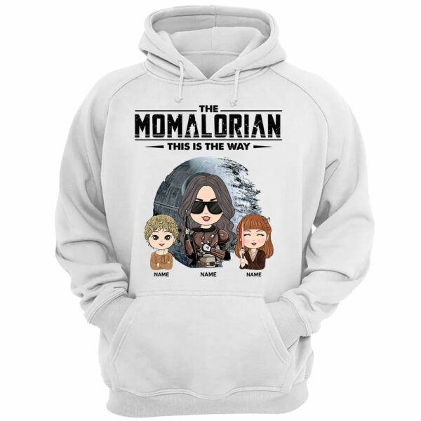 The Momalorian - Personalized Shirt Gift For Dad Mom Custom Nickname With Kids - Image 3