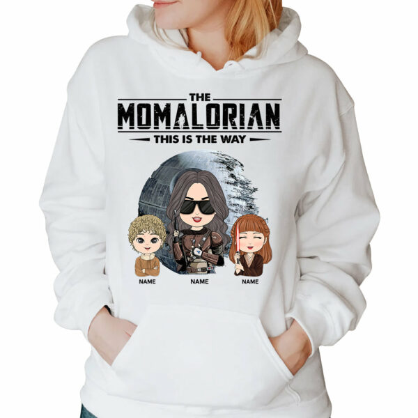 The Momalorian - Personalized Shirt Gift For Dad Mom Custom Nickname With Kids - Image 4
