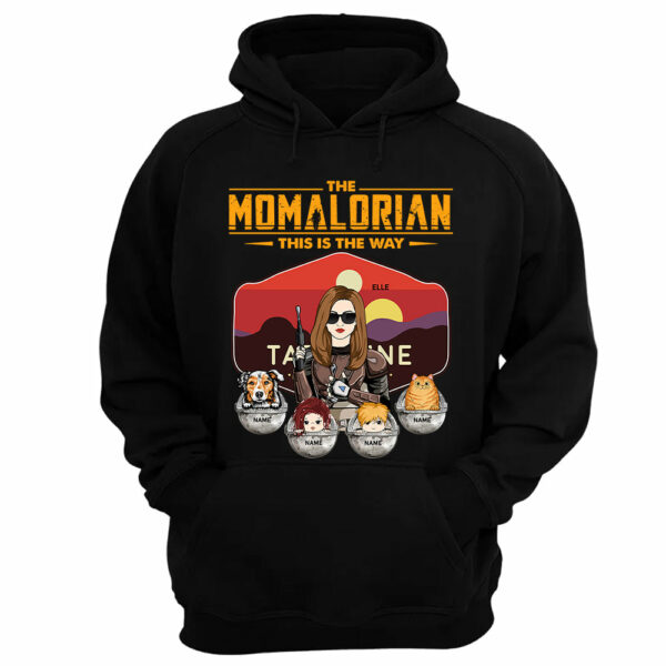 The Momalorian - Personalized Shirt Gift For Mom Custom Nickname, Kid Pet New Version With Tatooine Sunset Shirt Gift For Mom - Image 10
