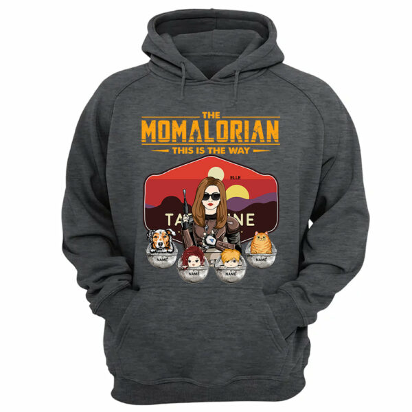 The Momalorian - Personalized Shirt Gift For Mom Custom Nickname, Kid Pet New Version With Tatooine Sunset Shirt Gift For Mom - Image 11