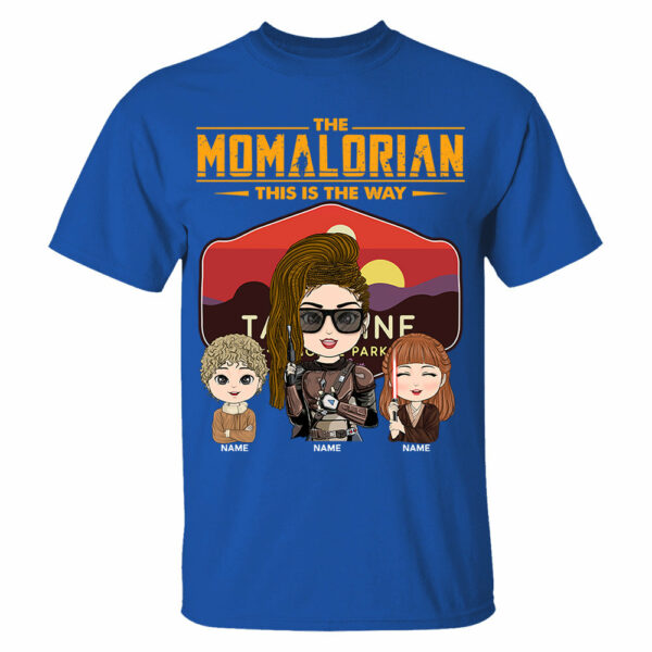 The Momalorian - Personalized Shirt Gift For Mom Custom Nickname With Tatooine Sunset Shirt Gift For Mom - Image 5