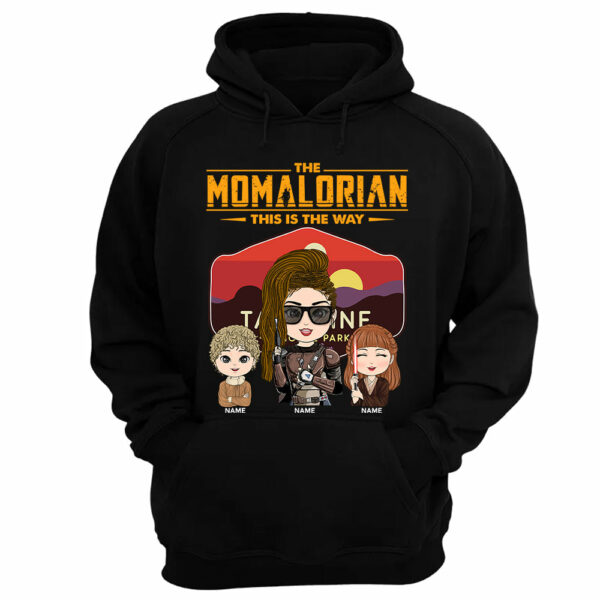 The Momalorian - Personalized Shirt Gift For Mom Custom Nickname With Tatooine Sunset Shirt Gift For Mom - Image 6