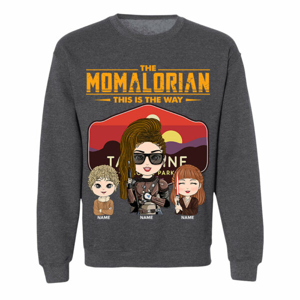 The Momalorian - Personalized Shirt Gift For Mom Custom Nickname With Tatooine Sunset Shirt Gift For Mom - Image 11