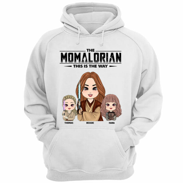 The Momalorian - Personalized Shirt Gift For Mom Dad Custom Nickname With Kids - Image 3