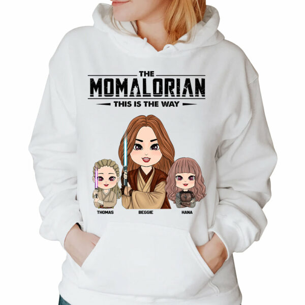 The Momalorian - Personalized Shirt Gift For Mom Dad Custom Nickname With Kids - Image 4