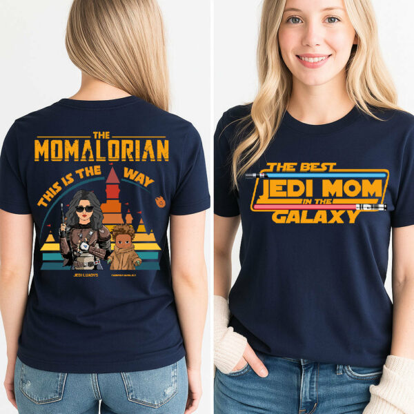 The Momalorian This Is The Way - Personalized Back Print Shirt For Mom