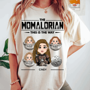The Momalorian This Is The Way - Personalized Shirt Custom Nickname With Kids For Mom