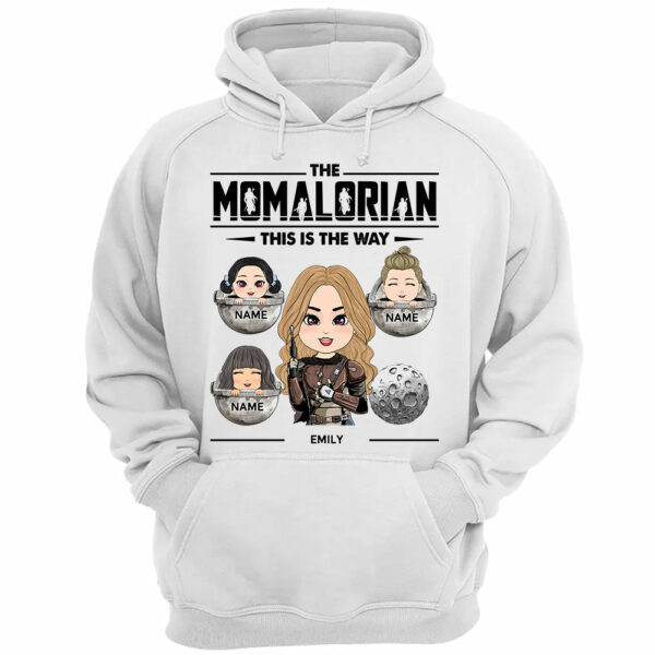 The Momalorian This Is The Way - Personalized Shirt Custom Nickname With Kids For Mom - Image 3