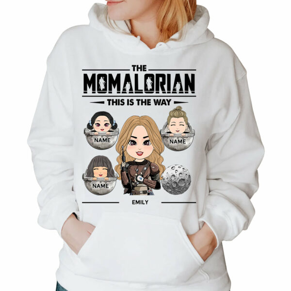 The Momalorian This Is The Way - Personalized Shirt Custom Nickname With Kids For Mom - Image 6