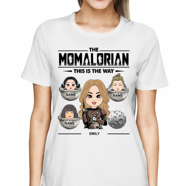 The Momalorian This Is The Way - Personalized Shirt Custom Nickname With Kids For Mom - Image 5