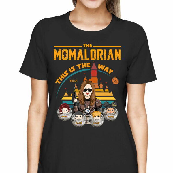 The Momalorian This Is The Way - Personalized Shirt Custom Nickname With Kids Gift For Mom - Image 3