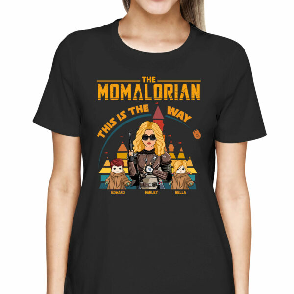 The Momalorian This Is The Way - Personalized Shirt For Mom Dad - Image 3