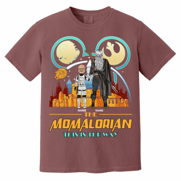 The Momalorian This Is The Way Back View - Personalized Shirt For Mom - Image 7