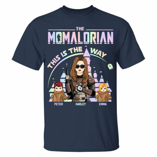 The Momalorian This Is The Way Hologram - Personalized Shirt For Mom Dad DO98 - Image 3