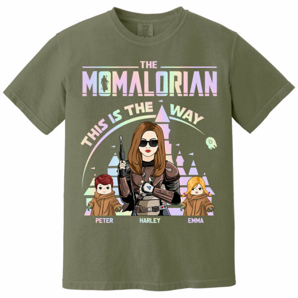 The Momalorian This Is The Way Hologram - Personalized Shirt For Mom Dad DO98 - Image 8