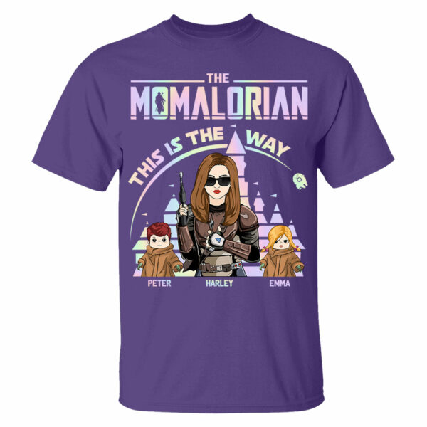 The Momalorian This Is The Way Hologram - Personalized Shirt For Mom Dad DO98 - Image 6