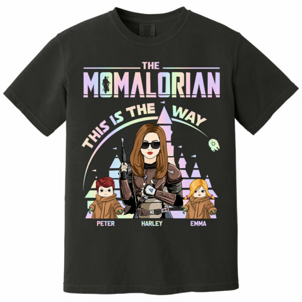 The Momalorian This Is The Way Hologram - Personalized Shirt For Mom Dad DO98 - Image 7