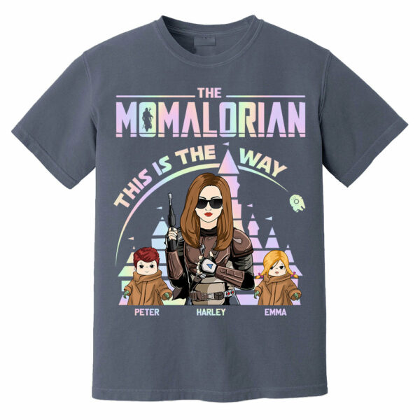 The Momalorian This Is The Way Hologram - Personalized Shirt For Mom Dad DO98 - Image 10