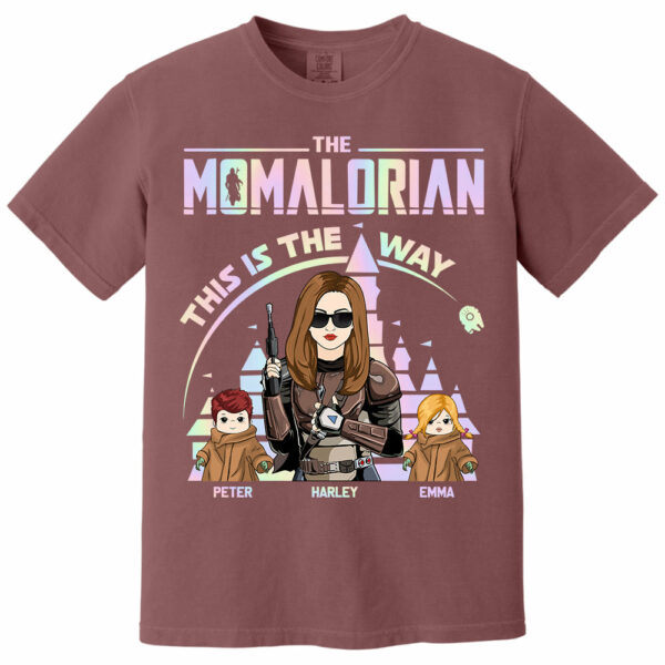 The Momalorian This Is The Way Hologram - Personalized Shirt For Mom Dad DO98 - Image 13