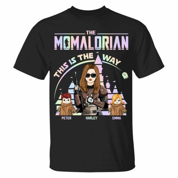 The Momalorian This Is The Way Hologram - Personalized Shirt For Mom Dad DO98 - Image 2