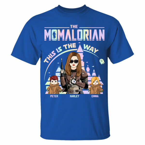 The Momalorian This Is The Way Hologram - Personalized Shirt For Mom Dad DO98 - Image 5