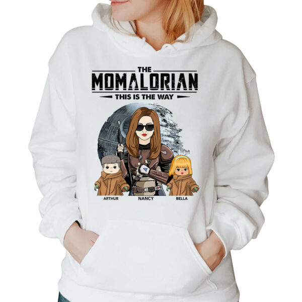 The Momalorian With Kids - Personalized Shirt Gift For Mom Dad - Image 4