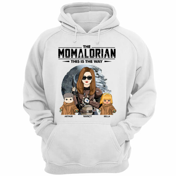 The Momalorian With Kids - Personalized Shirt Gift For Mom Dad - Image 3