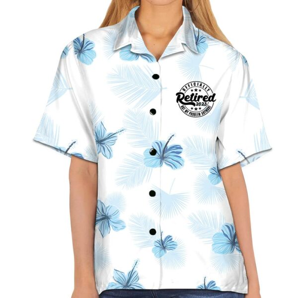 The Queen Has Retired - Personalized Hibiscus Hawaiian Shirt Retirement Gift For Grandma Ph99 - Image 2