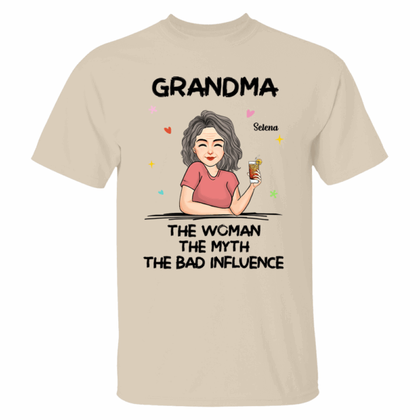 The Woman The Myth - Personalized Custom T-shirt - Mother's Day Gift For Grandma, Family Members - Image 4