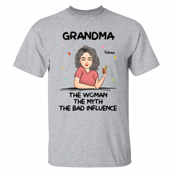 The Woman The Myth - Personalized Custom T-shirt - Mother's Day Gift For Grandma, Family Members - Image 3